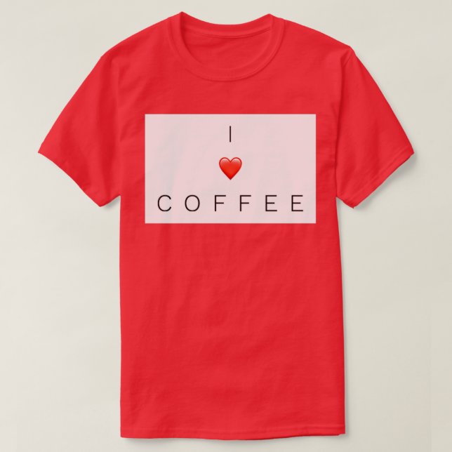 T-shirt I heart Coffee (Design devant)