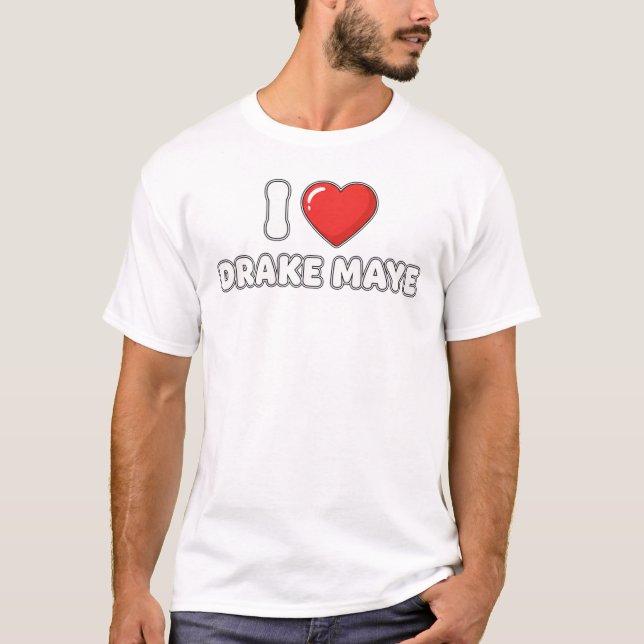 T-shirt I Heart Drake Maye Football (Devant)