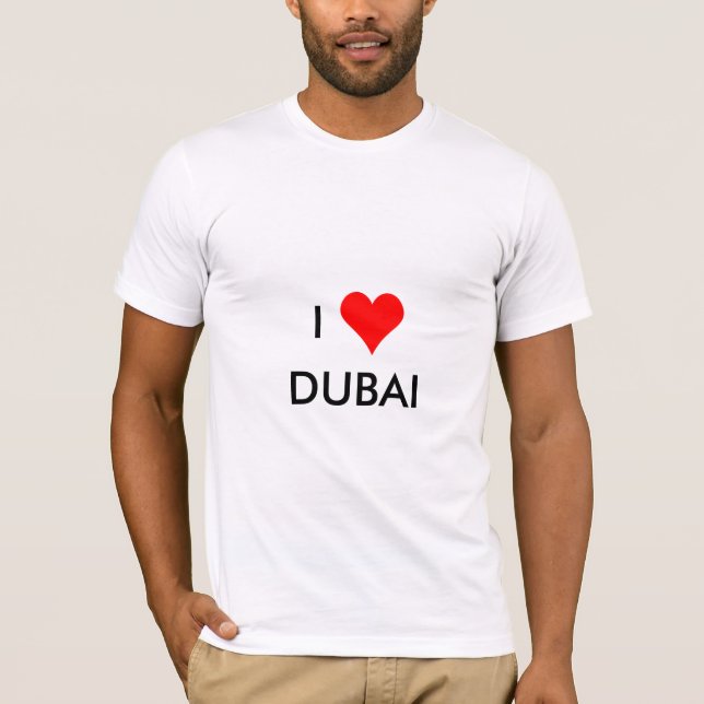 T-shirt i heart dubai (Devant)