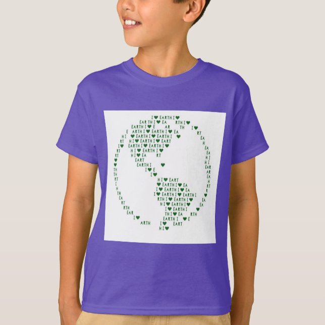 T-shirt I Heart Earth (Devant)