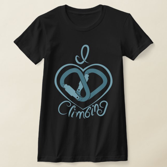T-shirt I Heart Escalade (Carabiner) Fun Rock Escalade (Poser)