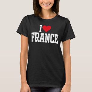 T-shirt I Heart France avec coeur rouge J'aime France 1