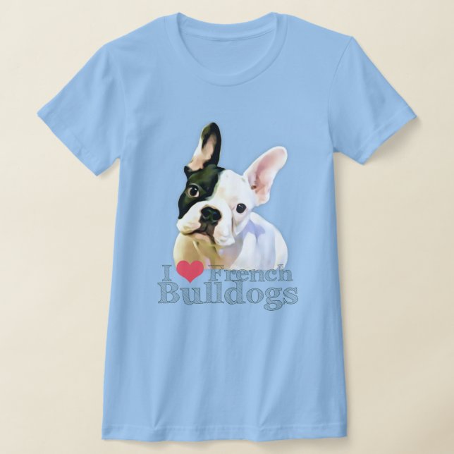 T-shirt I Heart French Bulldogs  (Poser)