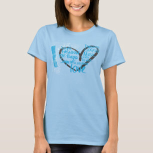 T-shirt I Heart Graffiti Aqua
