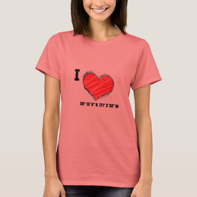 T-shirt I heart Grass Valley (Devant)