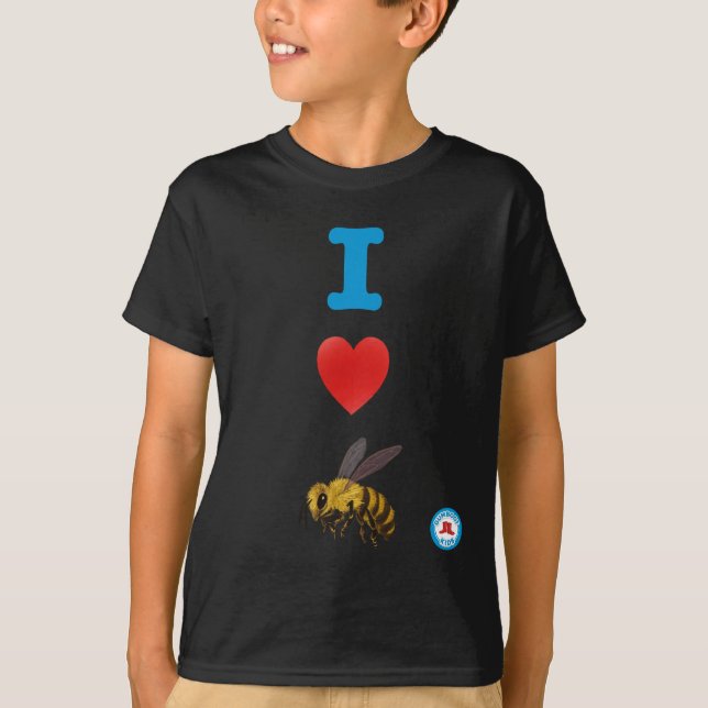 T-shirt I Heart Honey Bees Youth (Devant)