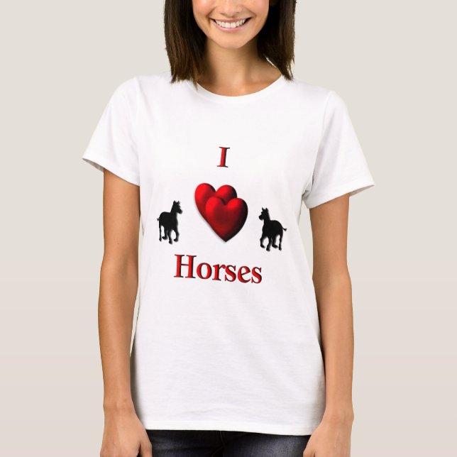 T-shirt I Heart Horses (Devant)