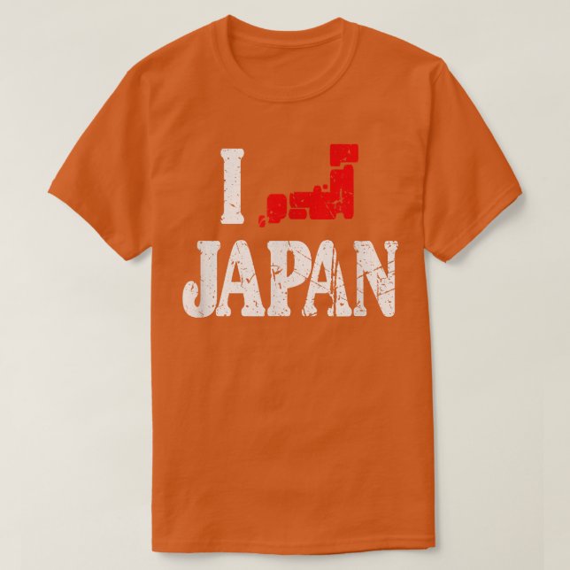 T-shirt I Heart Japan I Love Japanese Map Love Japan Kawai (Design devant)
