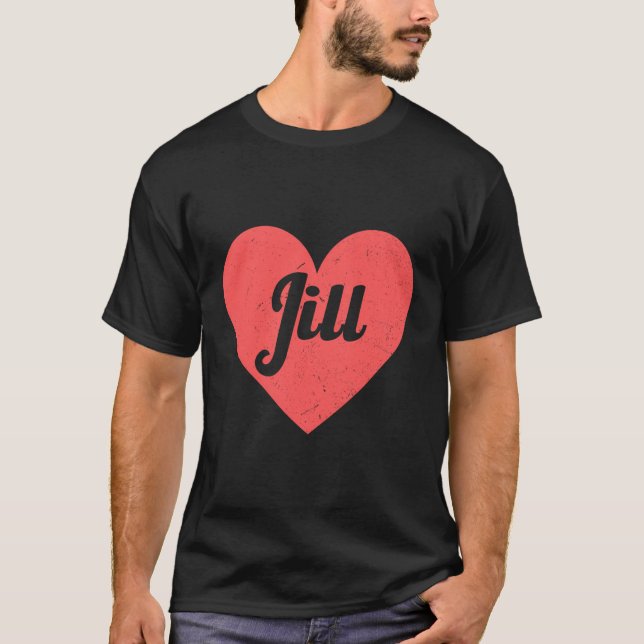 T-shirt I Heart Jill - Premiers Noms Et Coeurs J'Aime Jill (Devant)