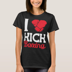 T-shirt I Heart Kick Boxing Titre Boxe