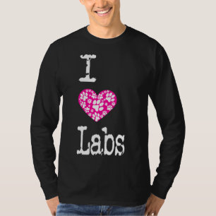 T-shirt I Heart Labs Love Labrador Chig Breeds Conditionné