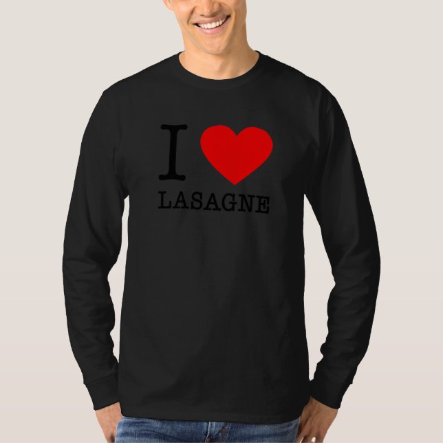 T-shirt I Heart Lasagne   Italian Food Pasta  Italy Eater  (Devant)