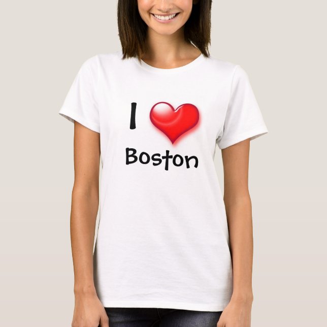 T-shirt I Heart Love Boston (Devant)