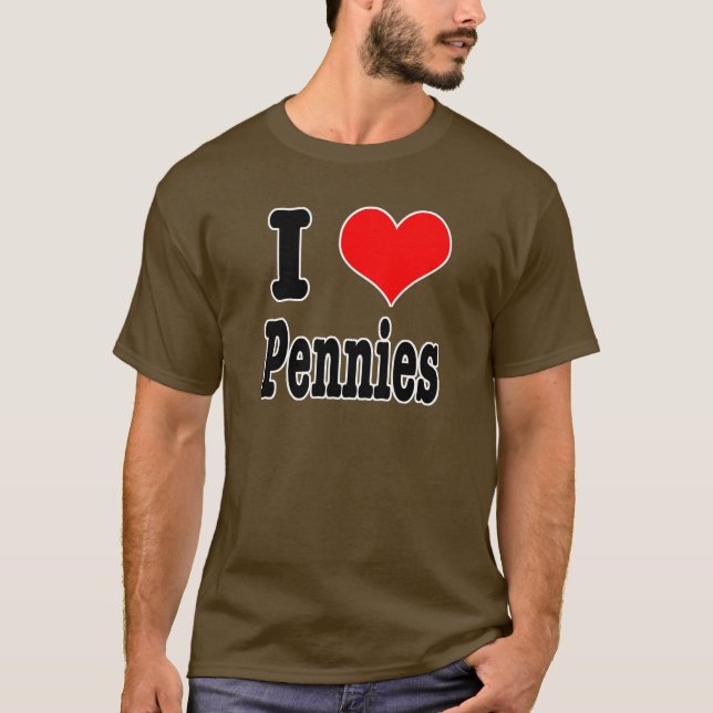 T-shirt I HEART (LOVE) centimes (Devant)