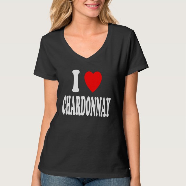 T-shirt I Heart (Love) Chardonnay (Devant)