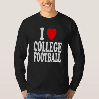 T-shirt I Heart (Love) College Football Home Away Game Pre