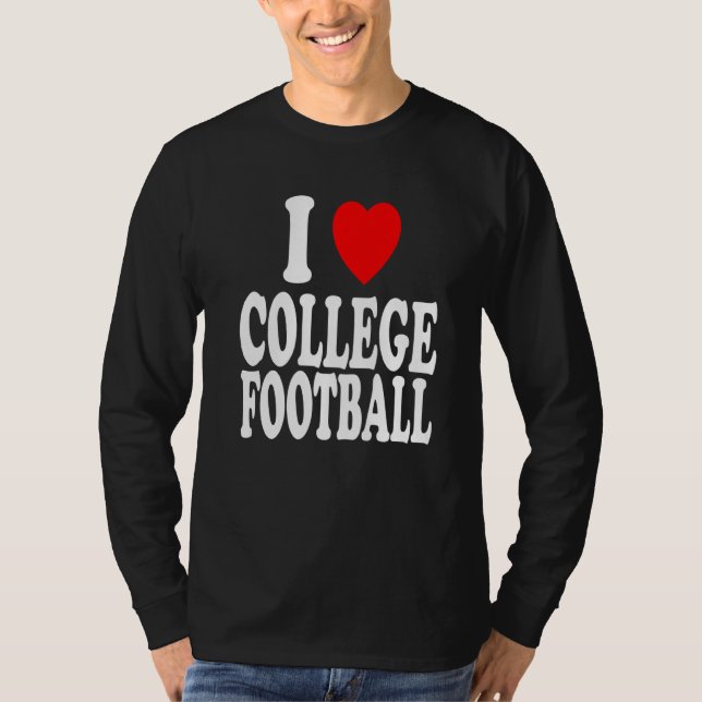 T-shirt I Heart (Love) College Football Home Away Game Pre (Devant)
