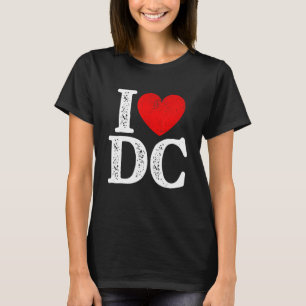 T-shirt I Heart Love Dc Washington D C Souvenir désorganis