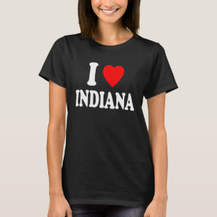 T-shirt I Heart Love Indiana Travel Tourisme Vacances Accu
