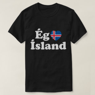T-shirt I Heart (Love) Islande [Ég Elska Ísland] Islandais