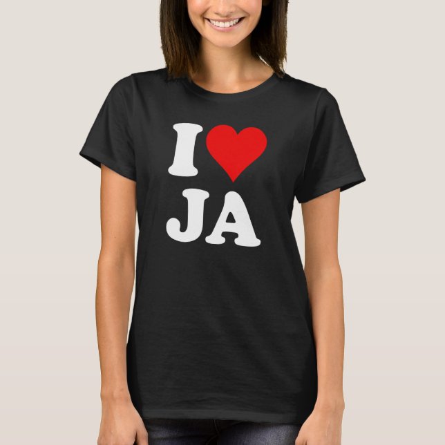 T-shirt I Heart Love Ja 1 (Devant)