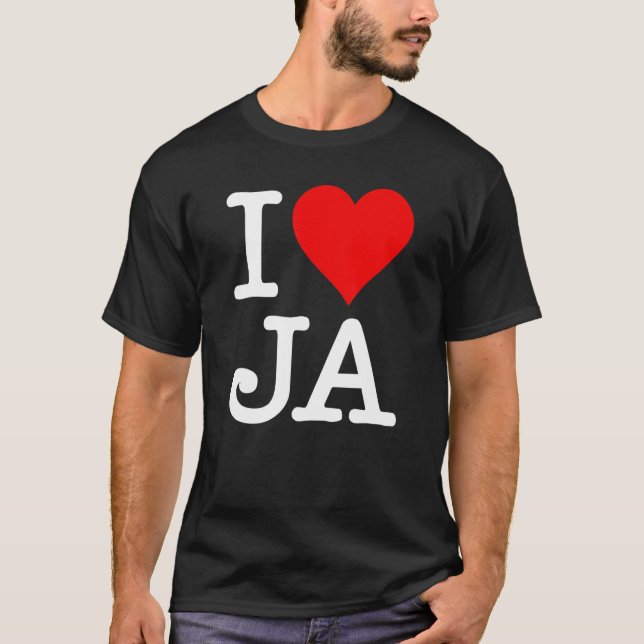 T-shirt I Heart Love Ja 2 (Devant)