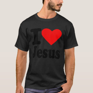 T-shirt I Heart Love Jesus Christ Christian Quote Men Wome