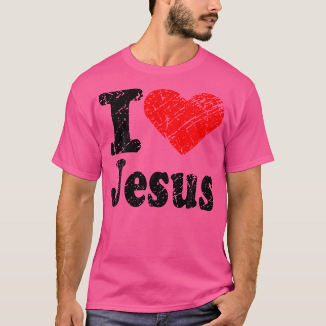 T-shirt I Heart Love Jesus Christ Christian Quote n Kid (Devant)
