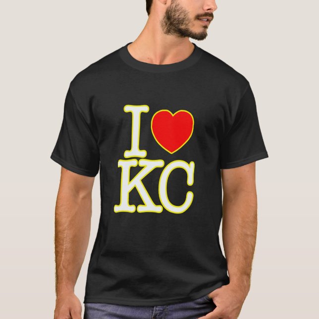 T-shirt I Heart Love KC Kansas City (Devant)