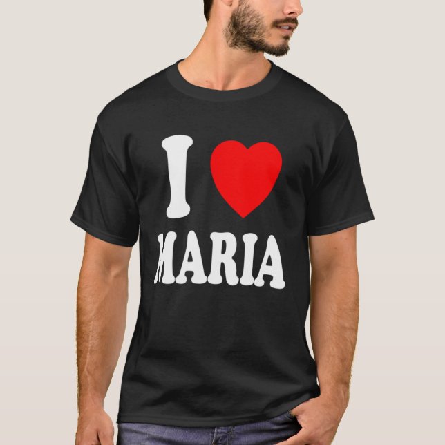 T-shirt I Heart Love Maria Cute Matching Couple Spouse (Devant)