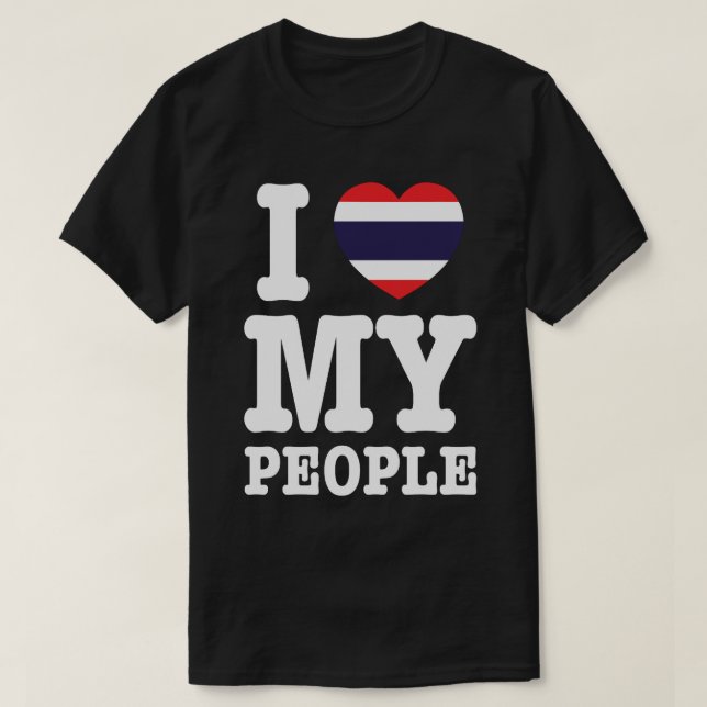 T-shirt I Heart (Love) My Thai People (Design devant)