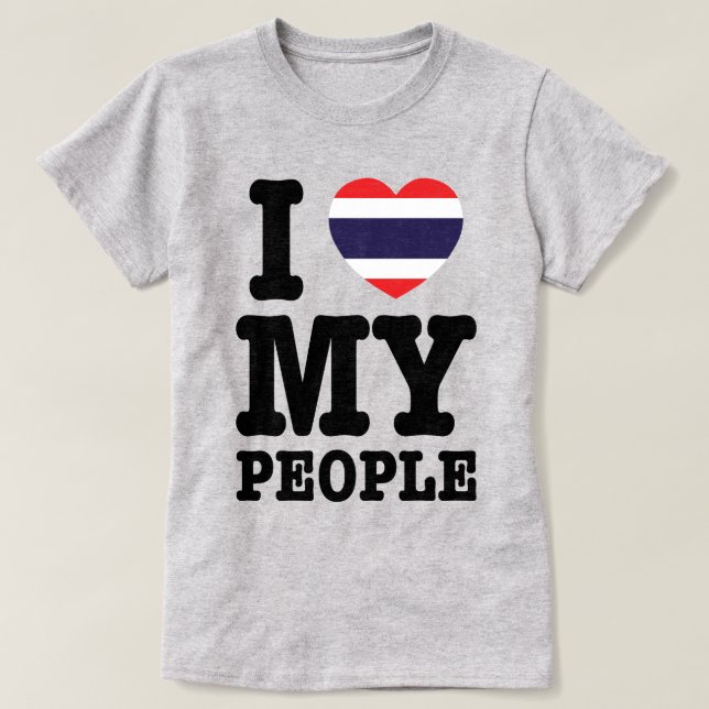 T-shirt I Heart (Love) My Thai People (Design devant)
