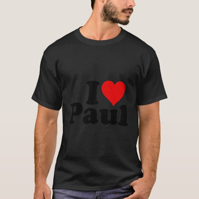 T-shirt I Heart Love Paul (Devant)