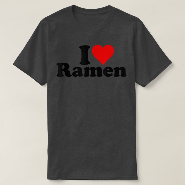 T-shirt I Heart Love Ramen Noodles Japonais431 (Design devant)