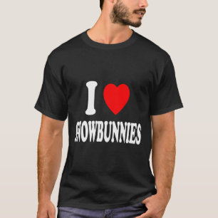 T-shirt I Heart (love) Snowbunnies Ski Snowboard Att
