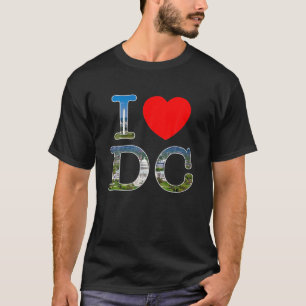 T-shirt I Heart Love Washington WA DC Classic Font