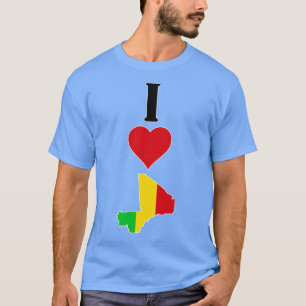T-shirt I Heart Mali Vertical I Love Malian
