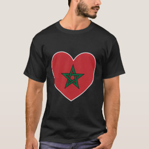 T-shirt I Heart Maroc - Fun Marocain Drapeau Coeur
