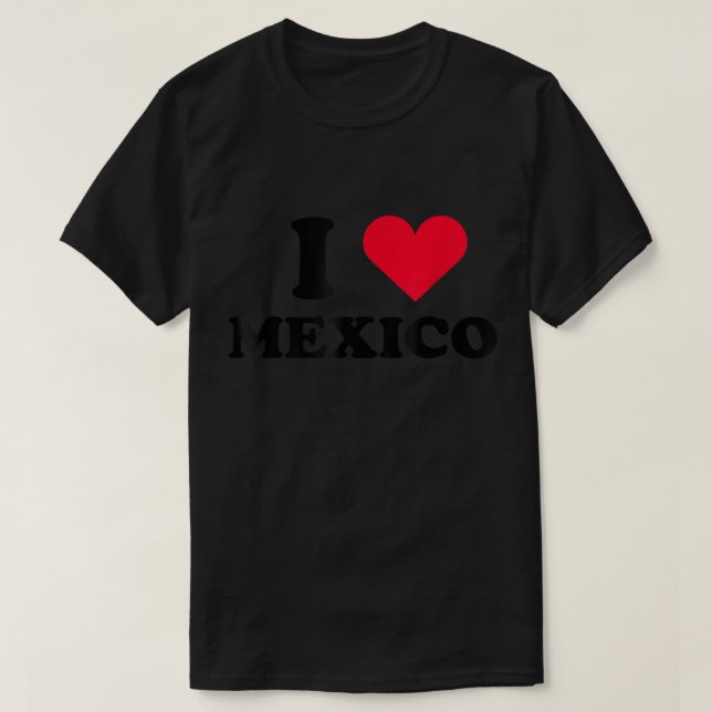 T-shirt I Heart Mexico White Shirt I Love Mexico White (Design devant)