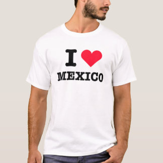 T-shirt I Heart Mexique Blanc I Love Mexique Blanc