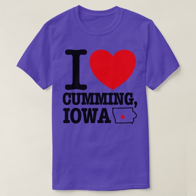 T-shirt I Heart ming Iowa (Design devant)