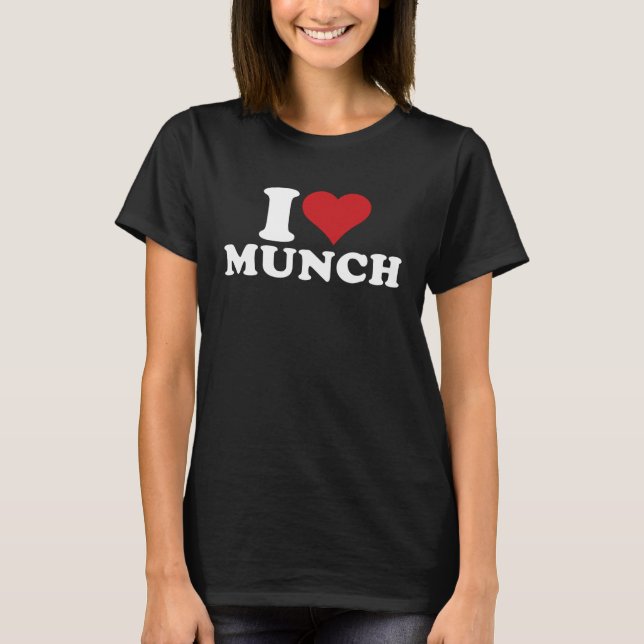 T-shirt I Heart Munch I Love Munch (Devant)