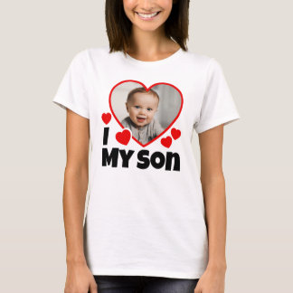 T-shirt I Heart My Son Photo Personnalisée
