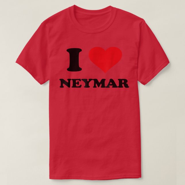 T-shirt I Heart Neymar Prénom I Love Personnalisé (Design devant)