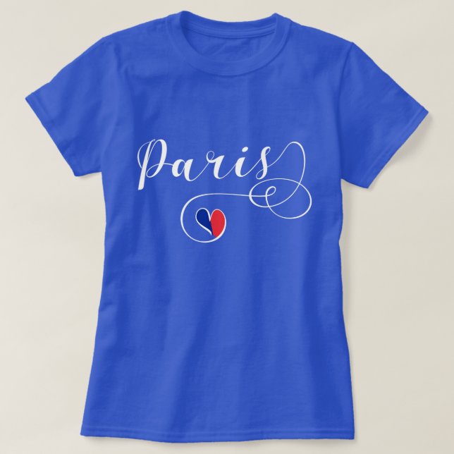 T-shirt I Heart Paris, France (Design devant)
