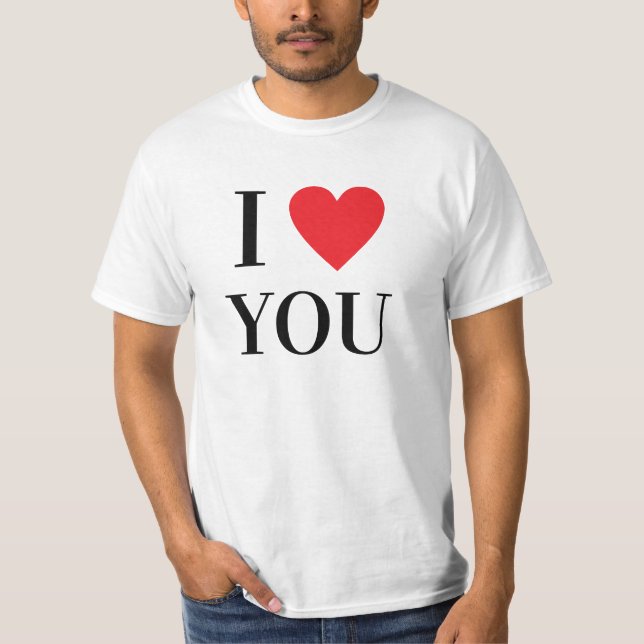 T-shirt I Heart Personnalisé (Devant)