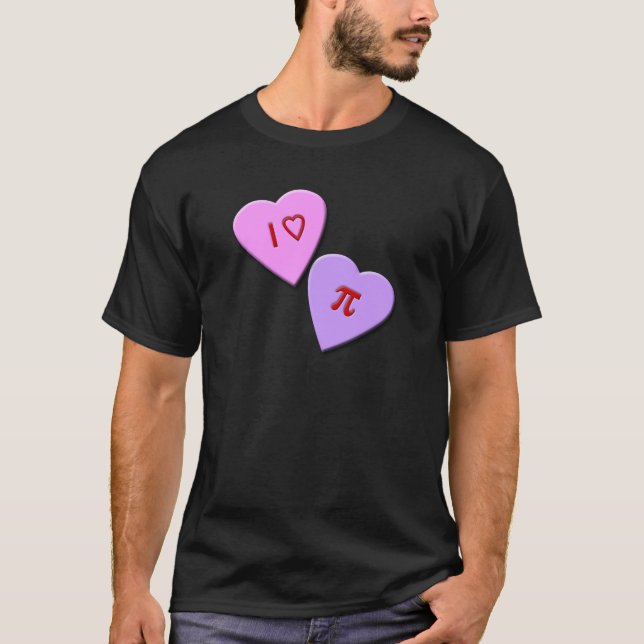 T-shirt I Heart Pi Candy Coeurs (Devant)