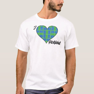 T-shirt I Heart Pickleball Blue & Green Pickleball Courts