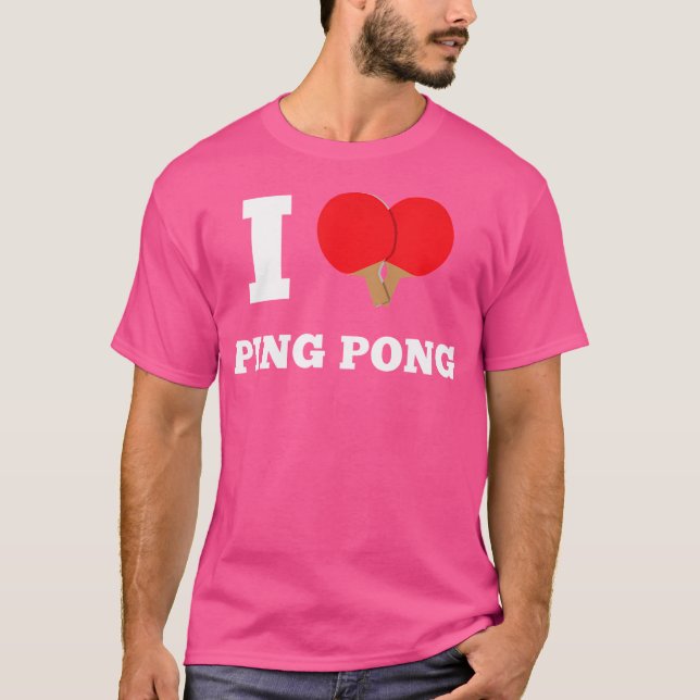T-shirt I Heart Ping Pong (Devant)