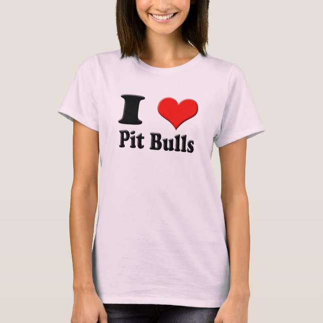 T-shirt I Heart Pit Bulls Tee (Devant)